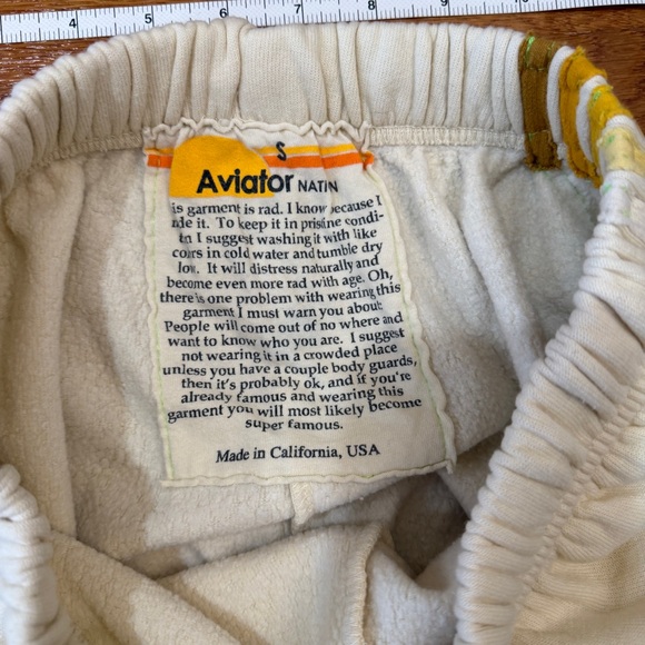 Aviator Nation x Bumble 5 Stripe Sweatpants - Size Small - LIKE NEW - Picture 3 of 8